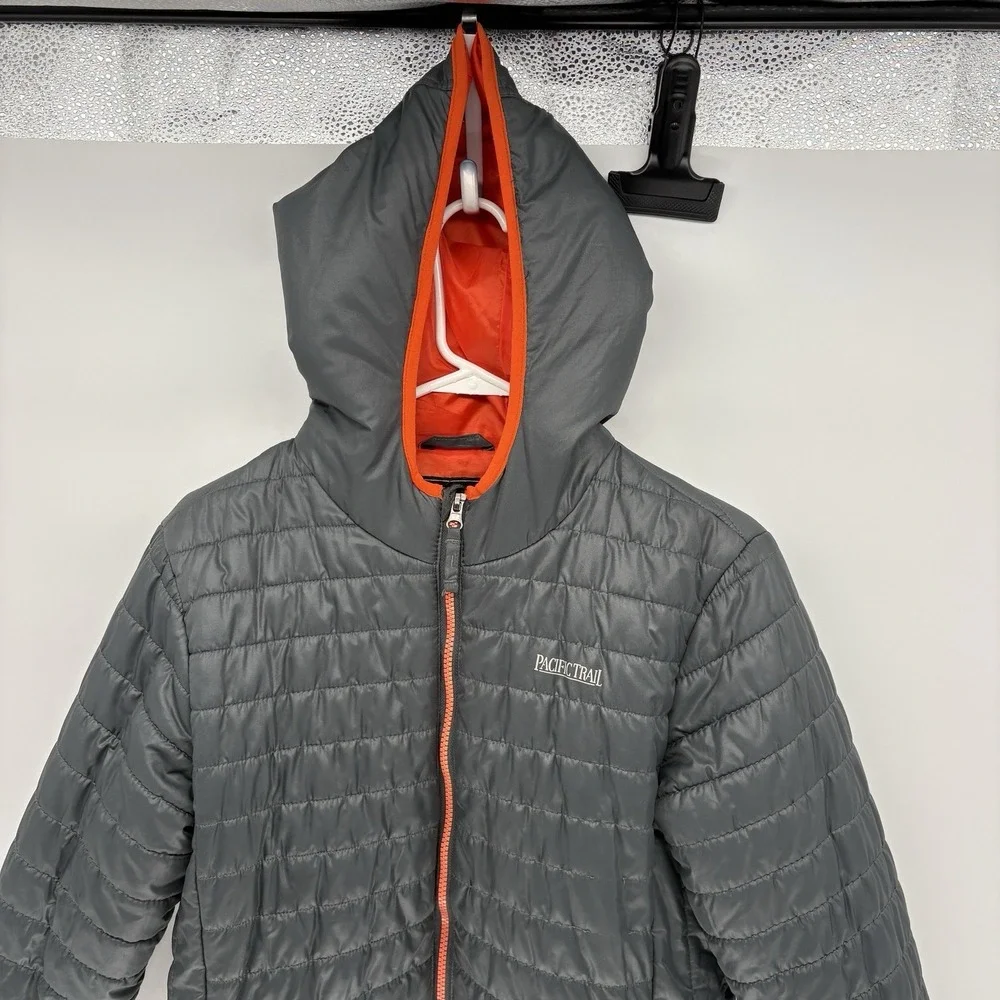 Pacific‎ Trail Goose Down Puffer Full Zip Hooded jacket Unisex L (14-16)